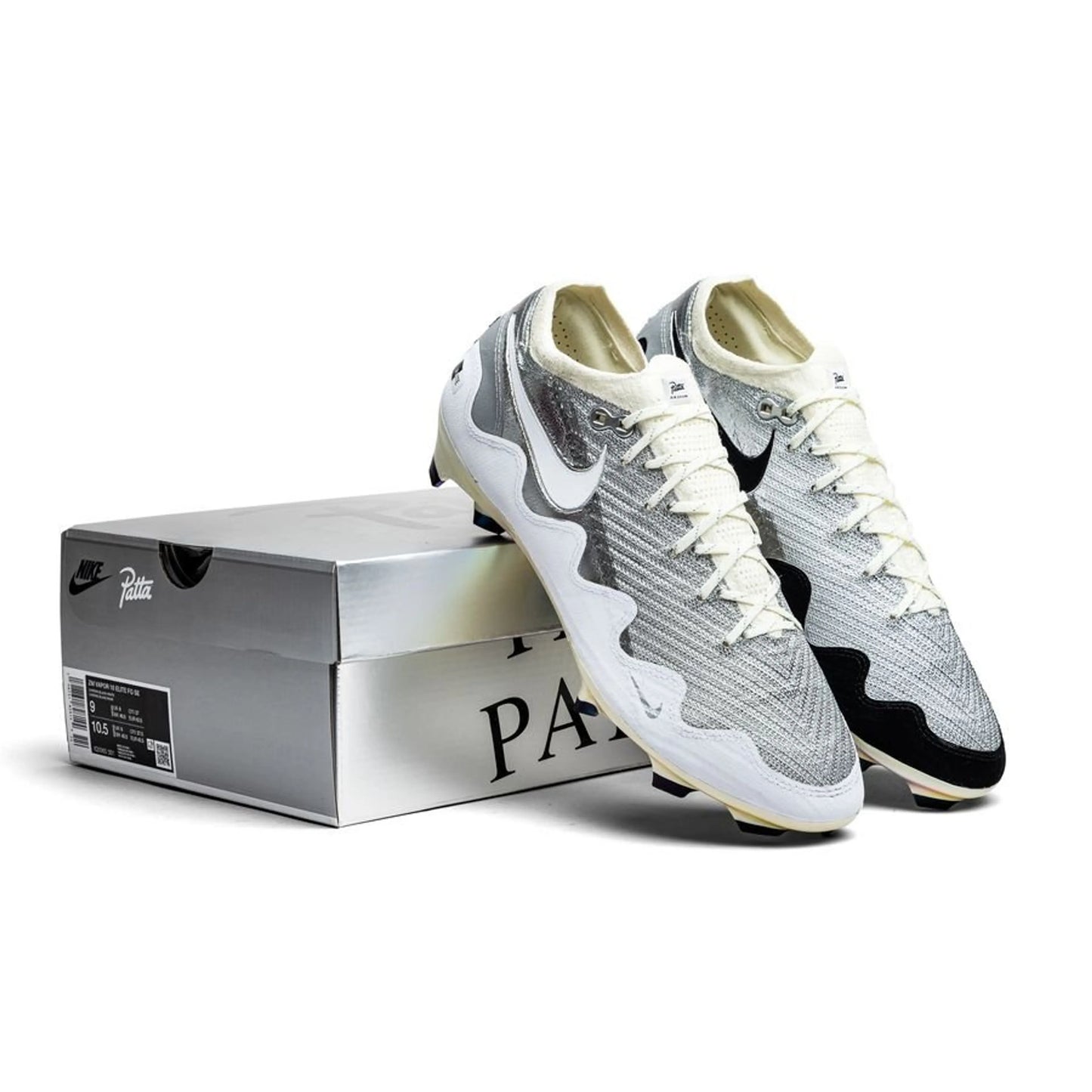 NIKE MERCURIAL VAPOR XVI × PATTA “CHROME BLACK” AIRMAX 1