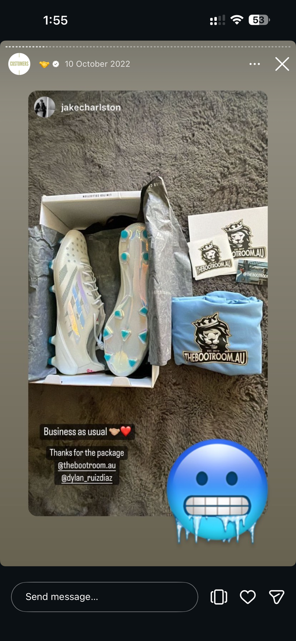 Bootroom customer with their boots