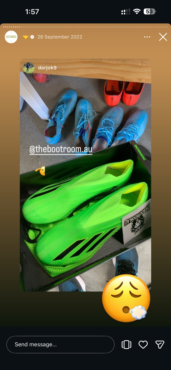 Bootroom customer with their boots
