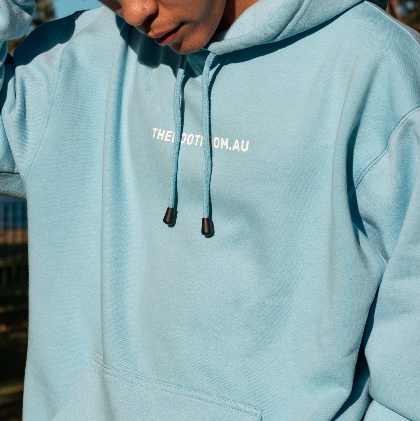 OG LOGO HOODIE - BABY BLUE