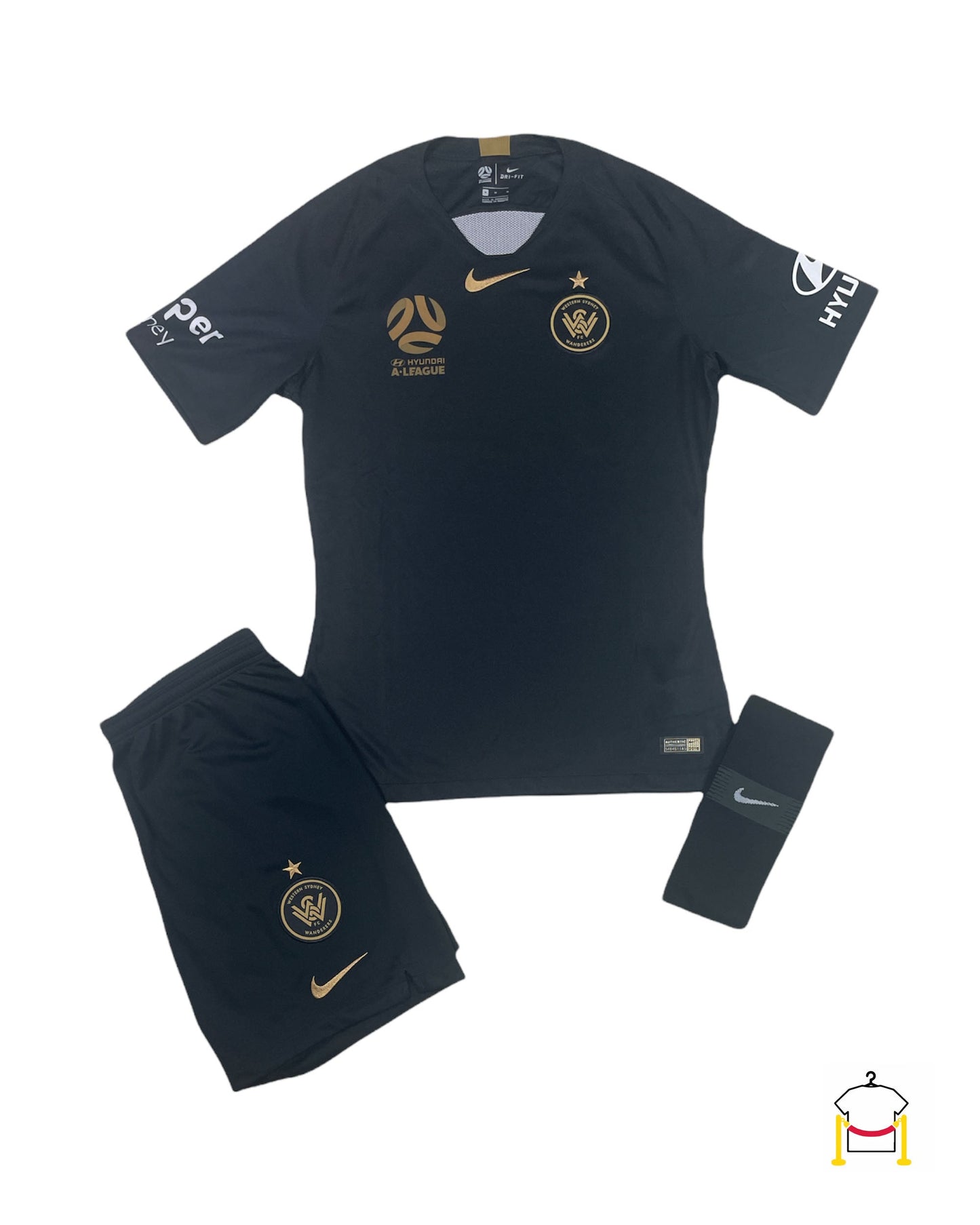 *MATCH ISSUE* WESTERN SYDNEY WANDERERS 2018/19 AWAY SET (MEDIUM)