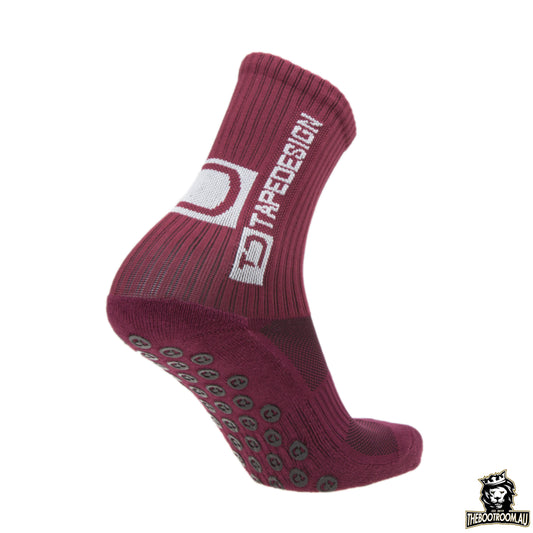 TAPEDESIGN - BURGUNDY GRIP SOCKS